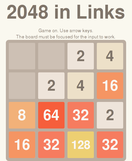 screenshot from 2048 the game