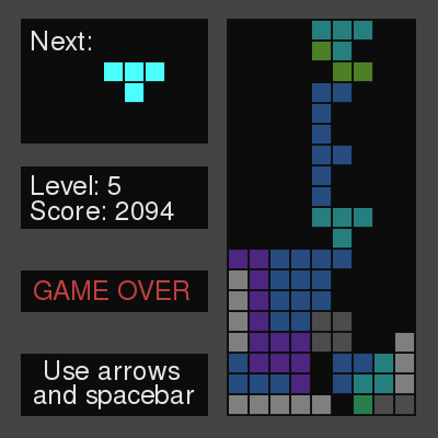 screenshot from tetris the game